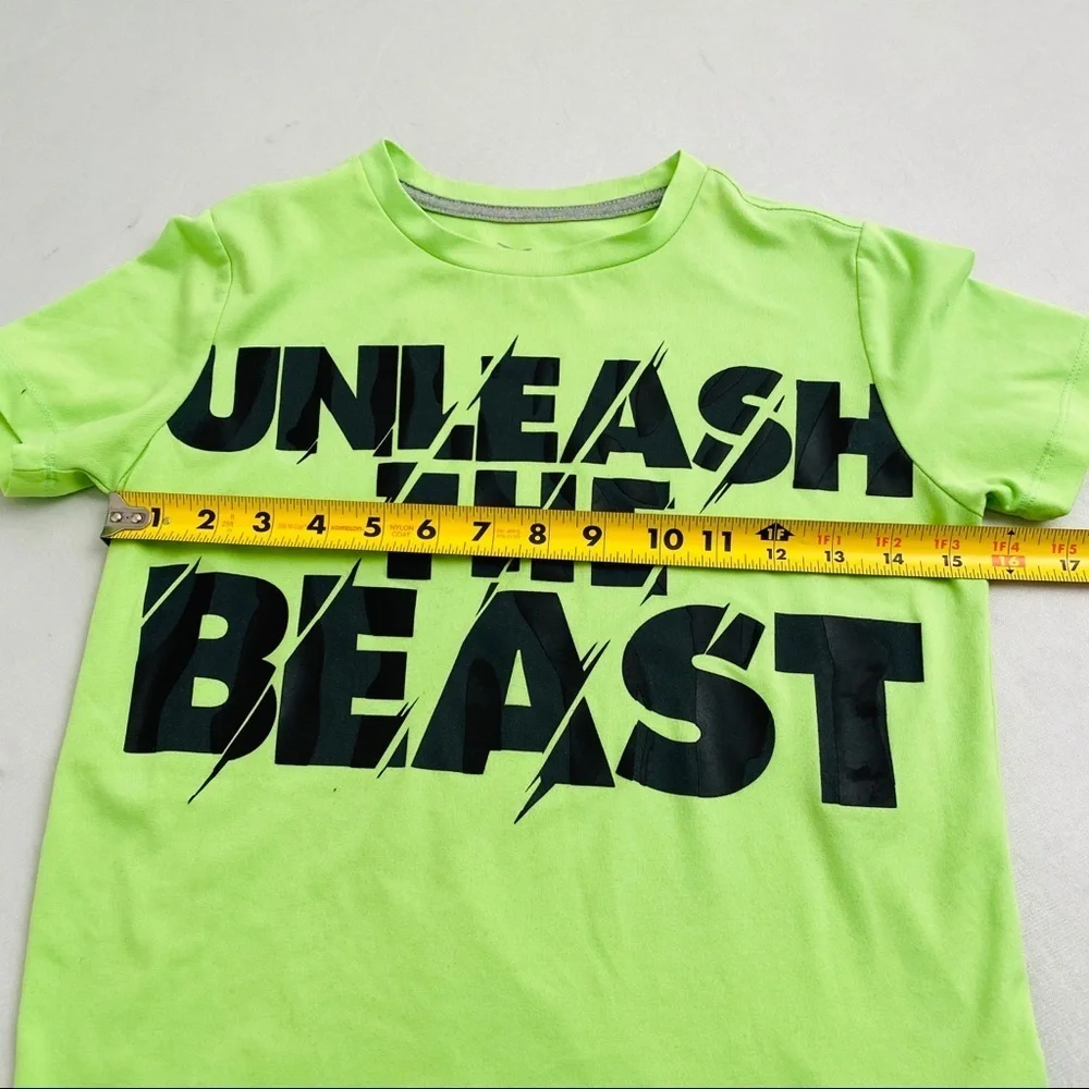 Old Navy neon green unleash the beast short sleeve t-shirt